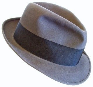   60s Knox Madison Ave Mens Fedora Hat Size 7 Gray Felt