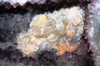   be patient if it is slow thanks cathydral amethyst geode with calcite