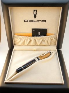 Delta Amerigo Vespucci Blue Wood Limited Edition Rollerball Pen New 