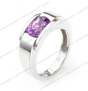 Mauboussin 18K White Gold and Amethyst Ring