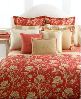 Ralph Lauren Villa Camelia Paprika Red Fretwork Standard Pillowcases 