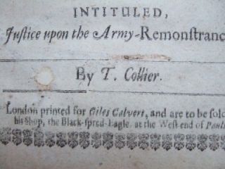 1648 Rare BAPTIST ENGLISH CIVIL WAR EXECUTION * C17 1st Edition