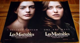 LES MISERABLES 2012 5FT MOVIE POSTE Amanda Seyfried Anne Hathaway