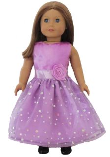 1pcs Doll Clothes Dress for 18 American Girl New Purple