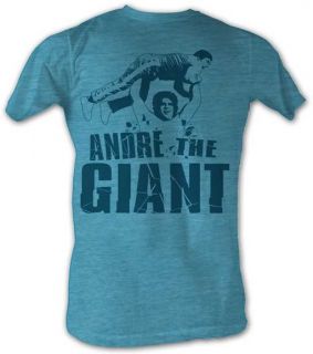 Andre The Giant Turquoise Lightweight T Shirt New