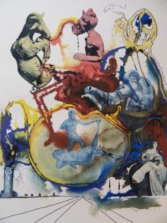 Salvador Dali Heroic Satyr Lithograph HANDSIGNED on Arches Ltd 100EX 