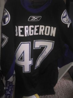 Marc André Bergeron Game Used and Signed Tampa Bay Lightning Jersey 