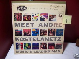 MEET ANDRE KOSTELANETZ & HIS ORCHESTRA KZ1 LP RECORD **