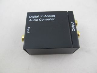 Digital Optical Coax Coaxial Toslink to Analog RCA Audio Aux Converter 