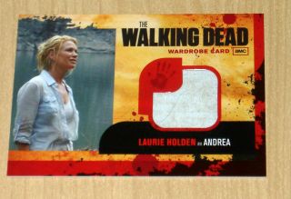 2011 Cryptozoic Walking Dead wardrobe costume Laurie Holden as Andrea 