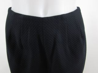 Andrea Jovine Black Quilted Cotton Pants Slacks Sz 6
