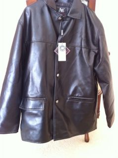 Andrea Ermanni High Fashion Mens Large Button Down Leather Jacket 