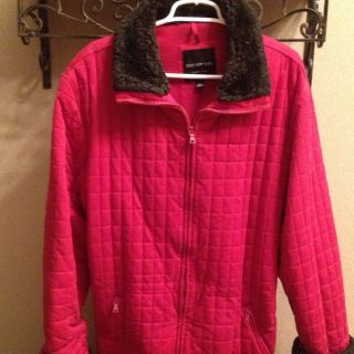 Andrew Marc Quilted Red Coat Size XL