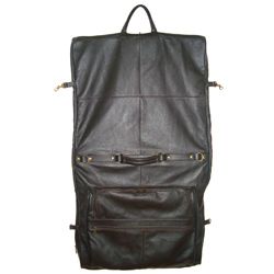 Amerileather Cowhide Leather Brown 21.5 Inch Rolling Garment Bag