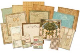 Family Tree Ancestry 12x12 Scrapbooking Kit DELUXE110 PCS SALE
