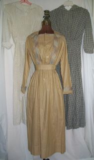 Vintage Antique Edwardian Day Dress Apron Lot of 4