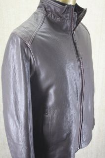 New Marc New York Andrew Marc Nelson Brown Leather Jacket Coat Size 