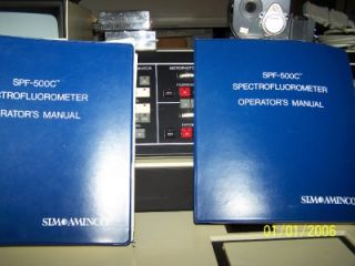 SLM Aminco SPF 500C Spectrofluorometer With Nozone, Magnetic Stirrer 