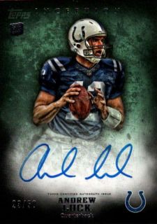 ANDREW LUCK 2012 TOPPS INCEPTION GREEN ROOKIE AUTOGRAPH AUTO RC #23/50 