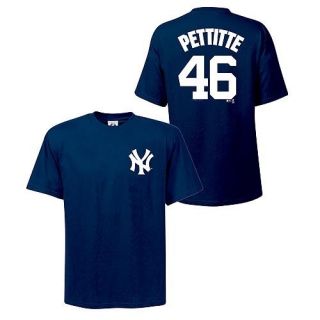 Andy Pettitte Yankees Player Name and Number Shirt Jersey Pick Size 