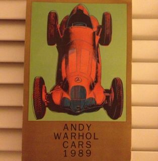 ANDY WARHOL 1989 CARS CALENDAR Published for Mercedes Benz North 