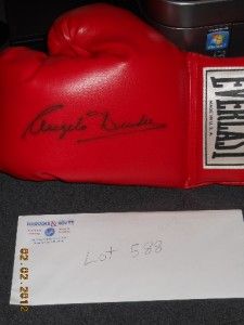 Angelo Dundee JSA Letter Authentic Signed Everlast Red Boxing Glove 