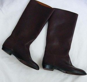 Vintage 70s 80s Andrew Geller Low Heel Dark Brown Riding Boots Size 9