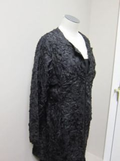 Eileen Fisher Jewelneck Long Jacket Black $278