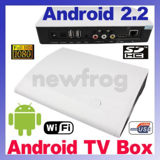 New V6 HD 1080p Media Player Android 2 2 Internet TV Box WiFi Wired 