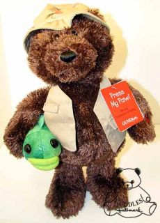   Musical Bear Gund Plush Toy Stuffed Animal Fishing Singing BNWT