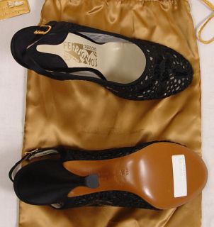 Salvatore Ferragamo Shoes $1340 Black Handmade Creations Ranina Sandal 