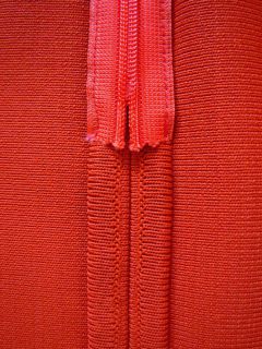 Herve Leger Vintage Original Made in France Red Ochre Bandage Dress S 