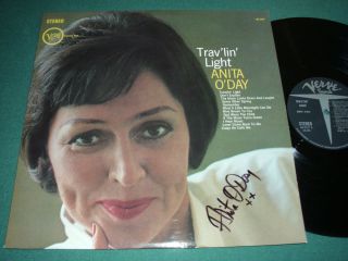 Anita ODay TravLin Light Stereo Verve Autographed Near Mint 