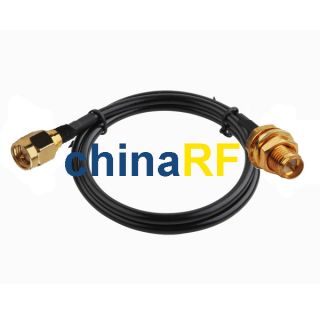WiFi Antenna Extension Cable Lead Wireless RP SMA to SMA LMR KSR195 1M 