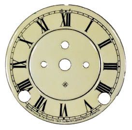 Ansonia 2 Piece Porcelain Dial 4 inch New Clock Parts