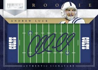 2012 Panini Prominence Field Plates Autographs Andrew Luck Image