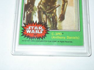 Star Wars 1977 Topps C 3PO Anthony Daniels Error Card 207