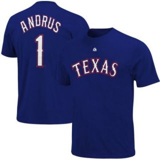 Majestic Elvis Andrus Texas Rangers 1 Player T Shirt Royal Blue