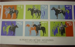 Kentucky Derby Superstars Winners 1970s Poster Churchill Downs Horse 