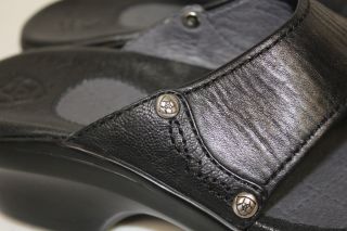 New Womens Ariat Thong Sandal Clog Black Leather Reg $100