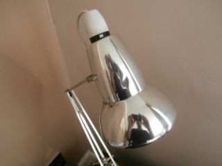 Polished anglepoise lamp
