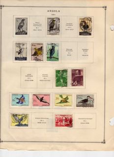 Angola Stamp Collection Mint Used Accumulation on Album Pages Portugal 
