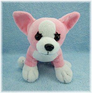 2010 Animal Adventure Pink Chihuahua 10 Dog Washed Stuffed Plush Soft 