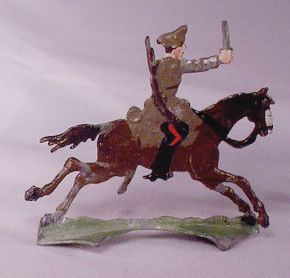 antique Slate Cast Metal TIN TOY SOLDIER WWI British Army Horse 