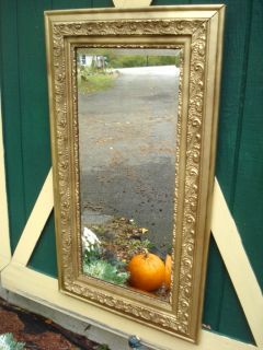 Antique Mirror Gold Gilded Beveled 1880s 51 x 29 1 2