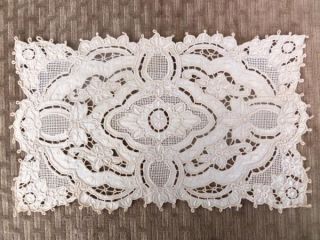 antique linen needle lace cutwork handmade placemats