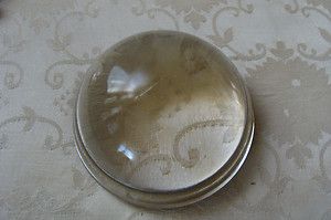 Vintage Antique Glass Dome Magnifying Paperweight for Crafts