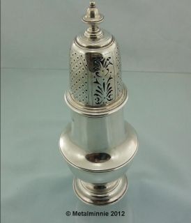 Substantial Antique Silver Sugar Caster Traditional Design 9 inch 