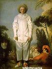 Art portrait oil painting Jean Antoine Watteau GIlles 24x36inch