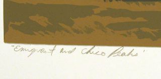 Paul Waldum Emigrant and Chico Peaks Artwork Serigraph Hand Signed 